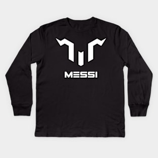 Unique Messi Logo for Clothing Merchandise with GOAT Design Kids Long Sleeve T-Shirt